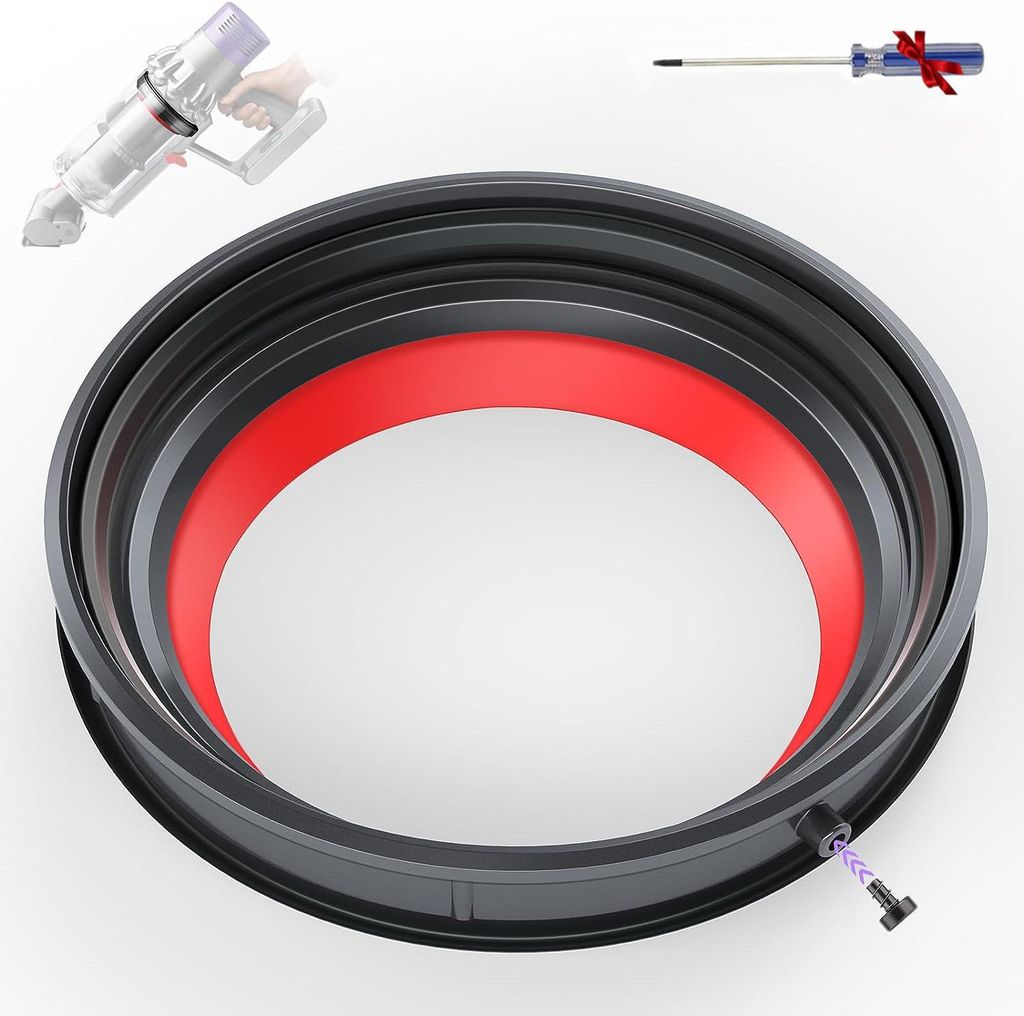 Der feste Dichtungsring an der Oberseite der Staubbox ist kompatibel mit Dyson V10/SV12 Staubsaugerzubehör, die Ersatzteil-Dichtungsringbaugruppe ...