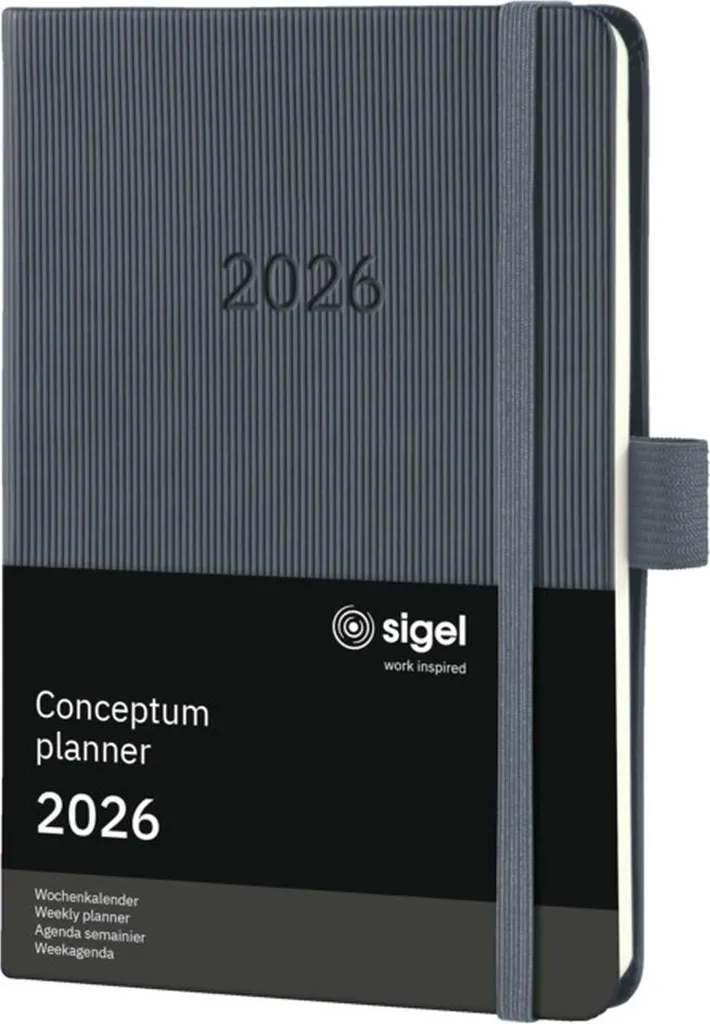 Agenda 2026 SIGEL Conceptum A6 C2667 - Design Grigio Antracite