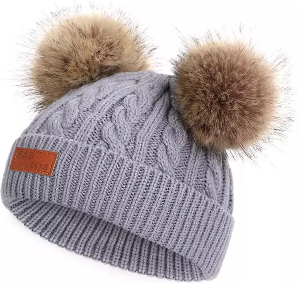 Fine Kindermütze Grau - Warm und Stylisch für Kinder KP21491