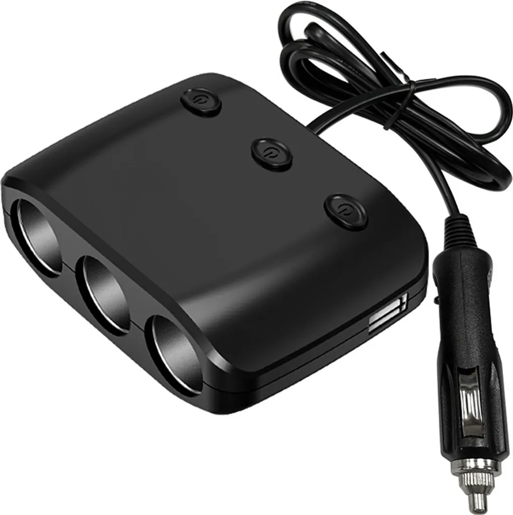 Adattatore per accendisigari, con cavi, 12-24 V, con LED