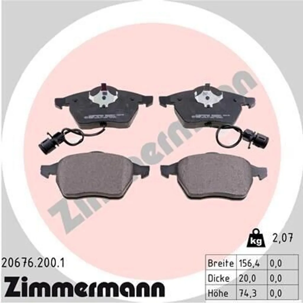 Plaquettes de frein Zimmermann adaptées aux berlines Audi A6 4A