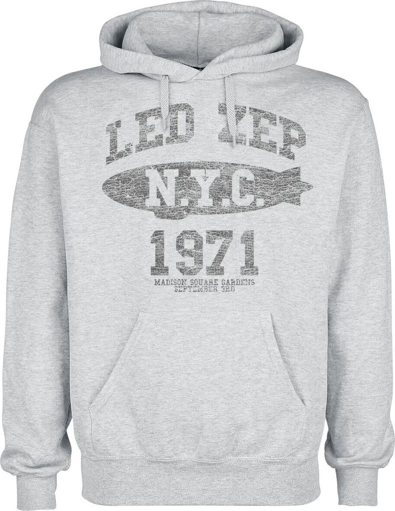 Led Zeppelin Kapuzenpullover Herren LZ College grau S