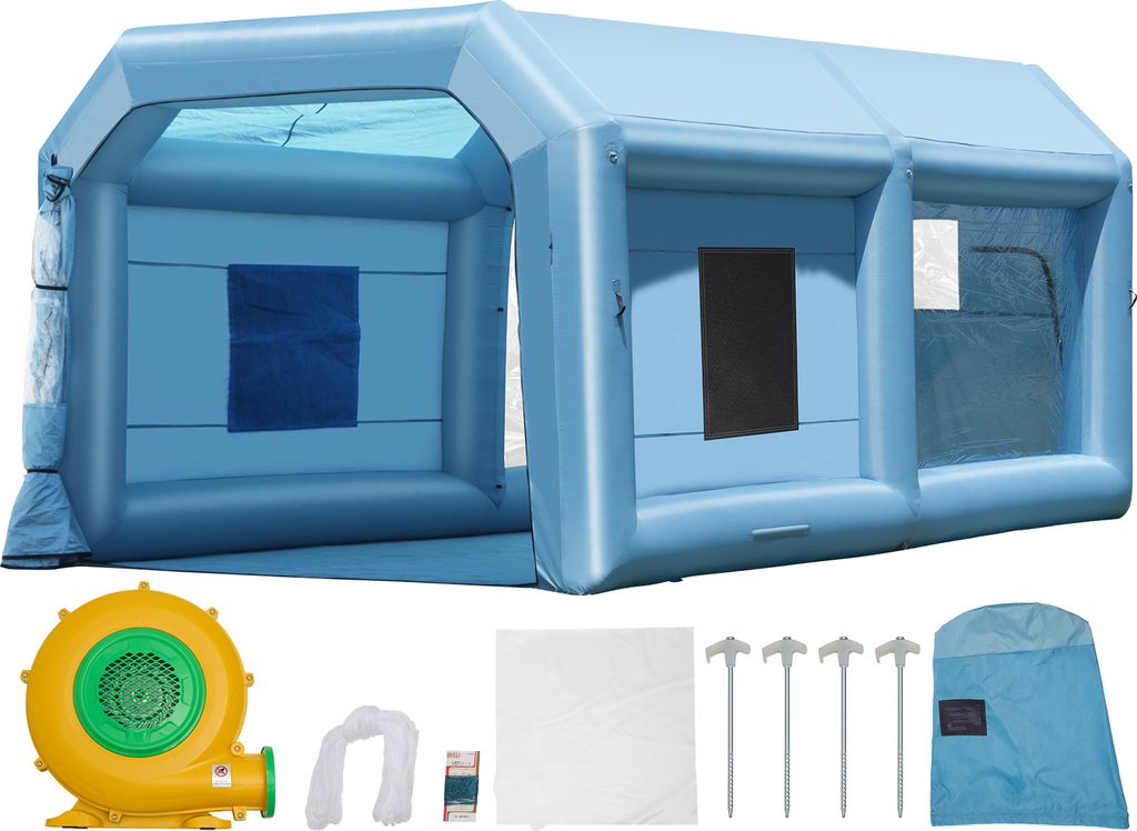 SucceBuy Cabine de peinture gonflable - 6,4 x 4,1 x 3,1 m, Image du produit 