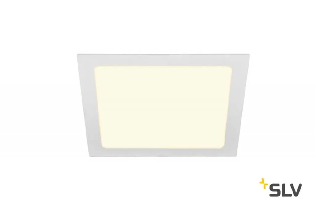 SLV Senser 24 Plafonnier 3000K Angulaire Blanc - Éclairage LED Carré