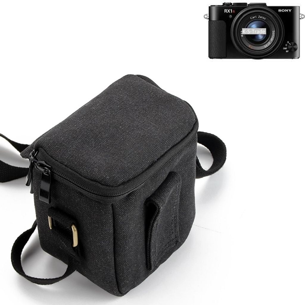 K-S-Trade Umhängetasche kompatibel mit Sony Cyber-shot DSC-RX1R II Schulter Tasche Tragetasche Kameratasche Fototasche schwarz Schutzhülle
