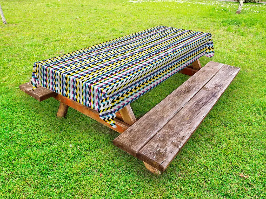 Tovaglia per Feste Esterni ABAKUHAUS Zig Zag Funky 145x210 cm