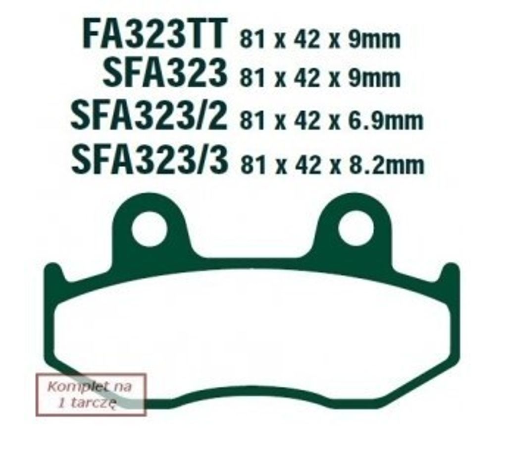 EBC Brakes Bremsbeläge Satz Bremsklötze SFA323/2