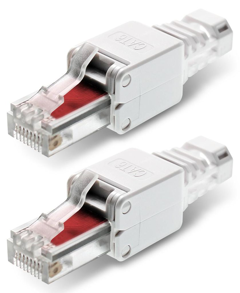 NEXMEX 2x Netzwerkstecker Cat6 RJ45 Stecker Netzwerk Produktbild 