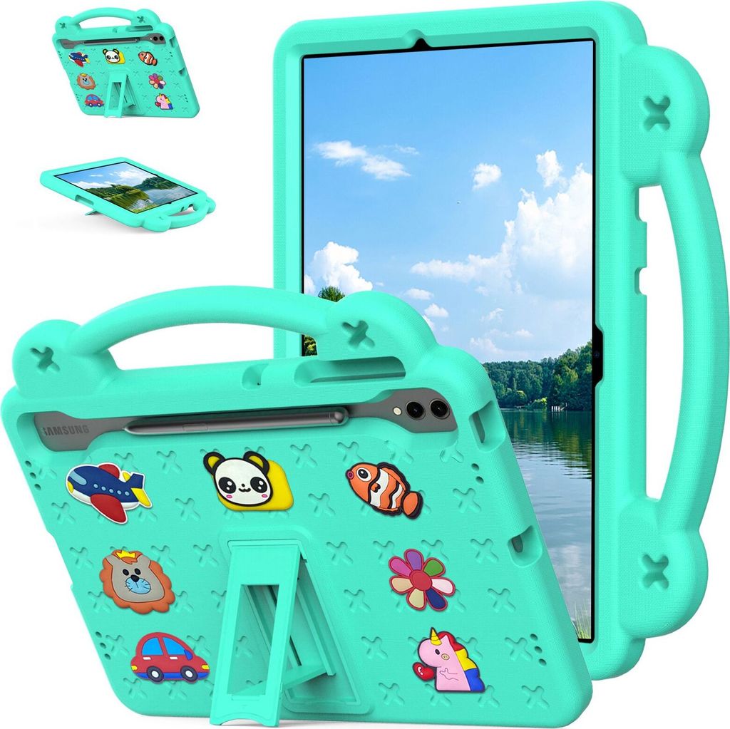 Schutzhülle für Samsung Galaxy Tab S10+/Tab S9 FE+/Tab S9+/Tab S8+/Tab S7+/Tab S7 FE 12.4" Niedliche Hülle für Kinder, Stoßfest mit Griff und ...