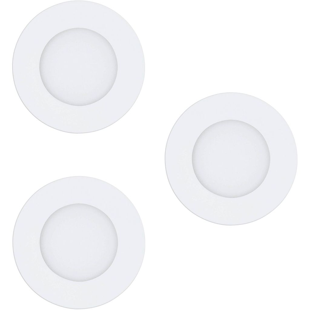 Eglo Connect 3er Set LED Einbauleuchte Fueva-Z Ø 8,5 cm dimmbar Smart Home