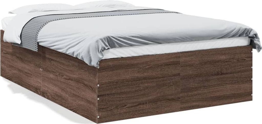 Maison Exclusive - Bettgestell Braun Eichen-Optik 120x190 cm Holzwerkstoff