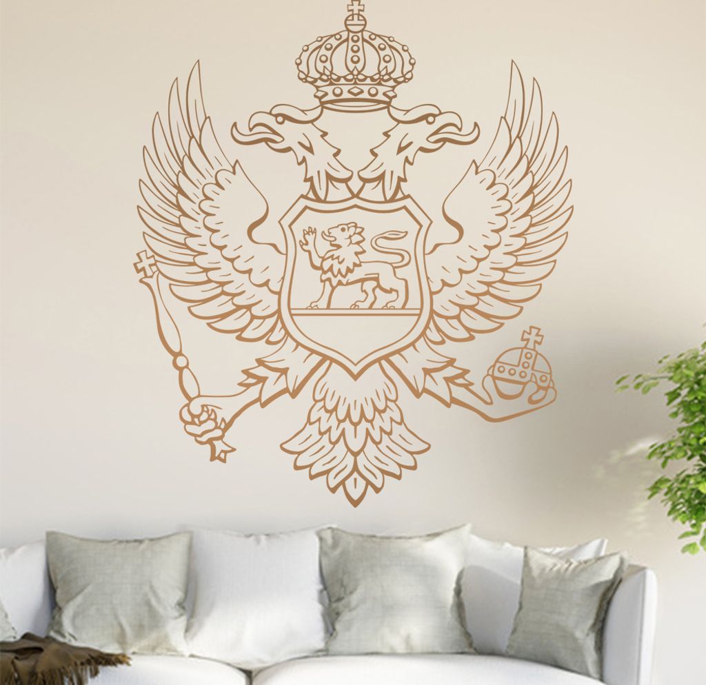 Flagge/Wappen Montes Wandtattoo in 6 Größen - Wandaufkleber Wall Sticker - Dekoration, Küche, Wohnzimmer, Schlafzimmer, Badezimmer