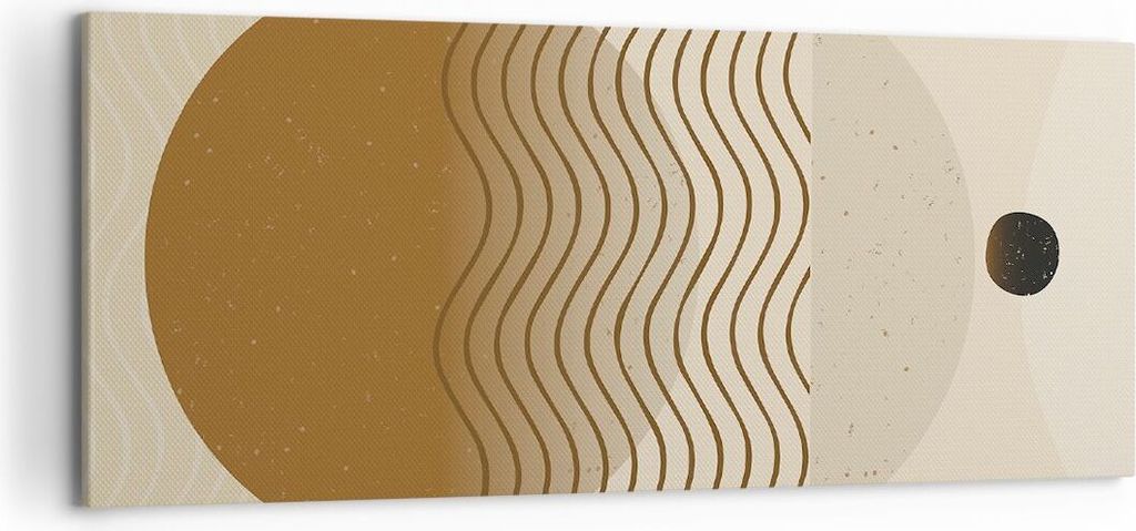 Bild auf Leinwand - Leinwandbild - Einteilig - Abstraktion Geometrie Minimalismus - 120x50cm Wand Bild Wanddeko Wandbilder Leinwanddruck Bilder Wan...