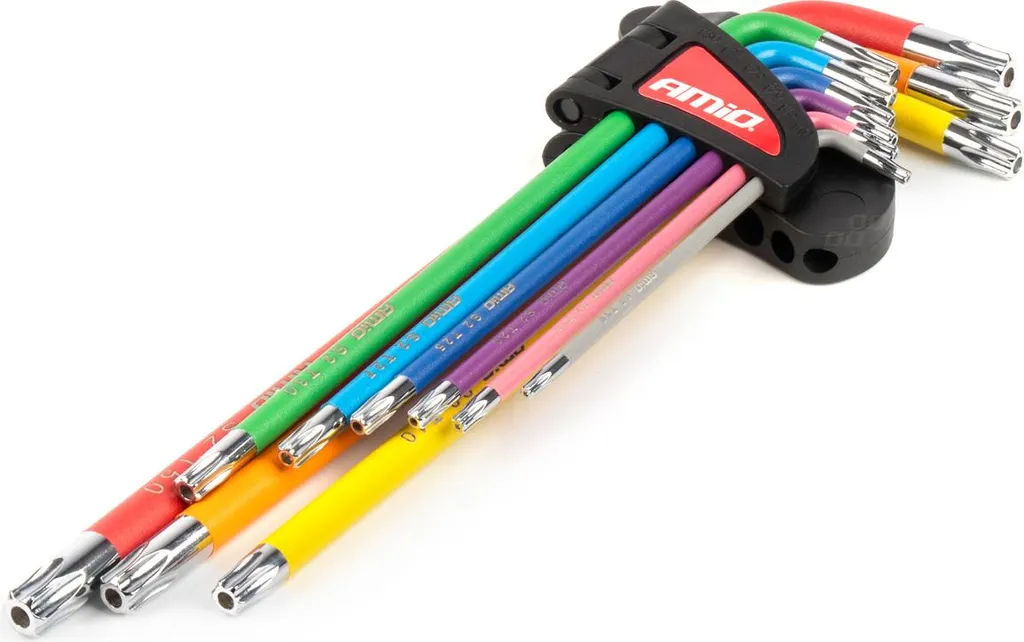 Set di chiavi TORX extra lunghe 9 pezzi S2 AMIO-04301 Alta qualità