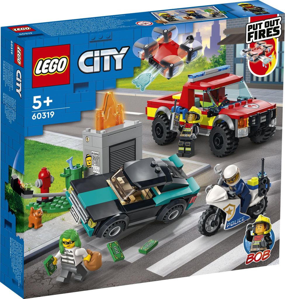 LEGO 60319 City Walka z pożarem i pościg z wozem strażackim Zdjęcie produktu 