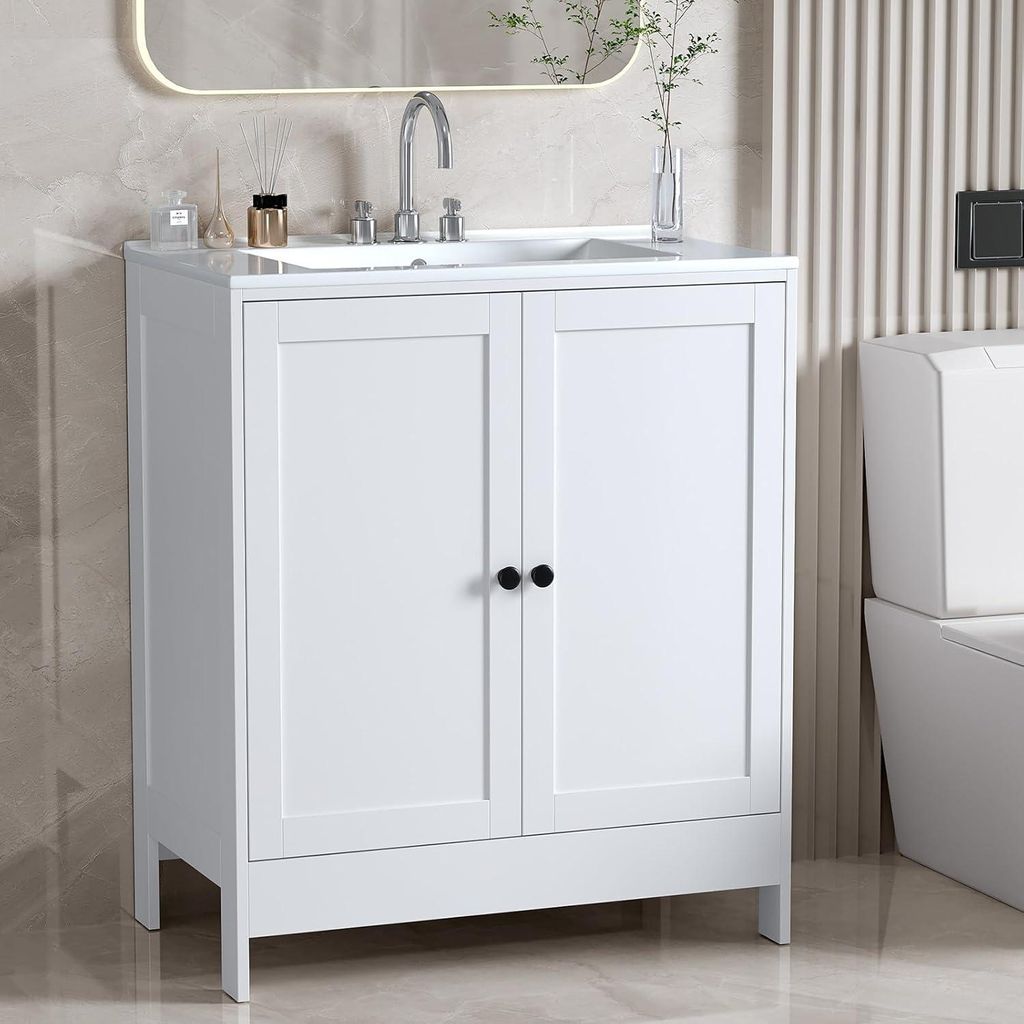 Mobile sottolavabo FCH con lavabo, armadio da bagno con 2 Immagine del prodotto 