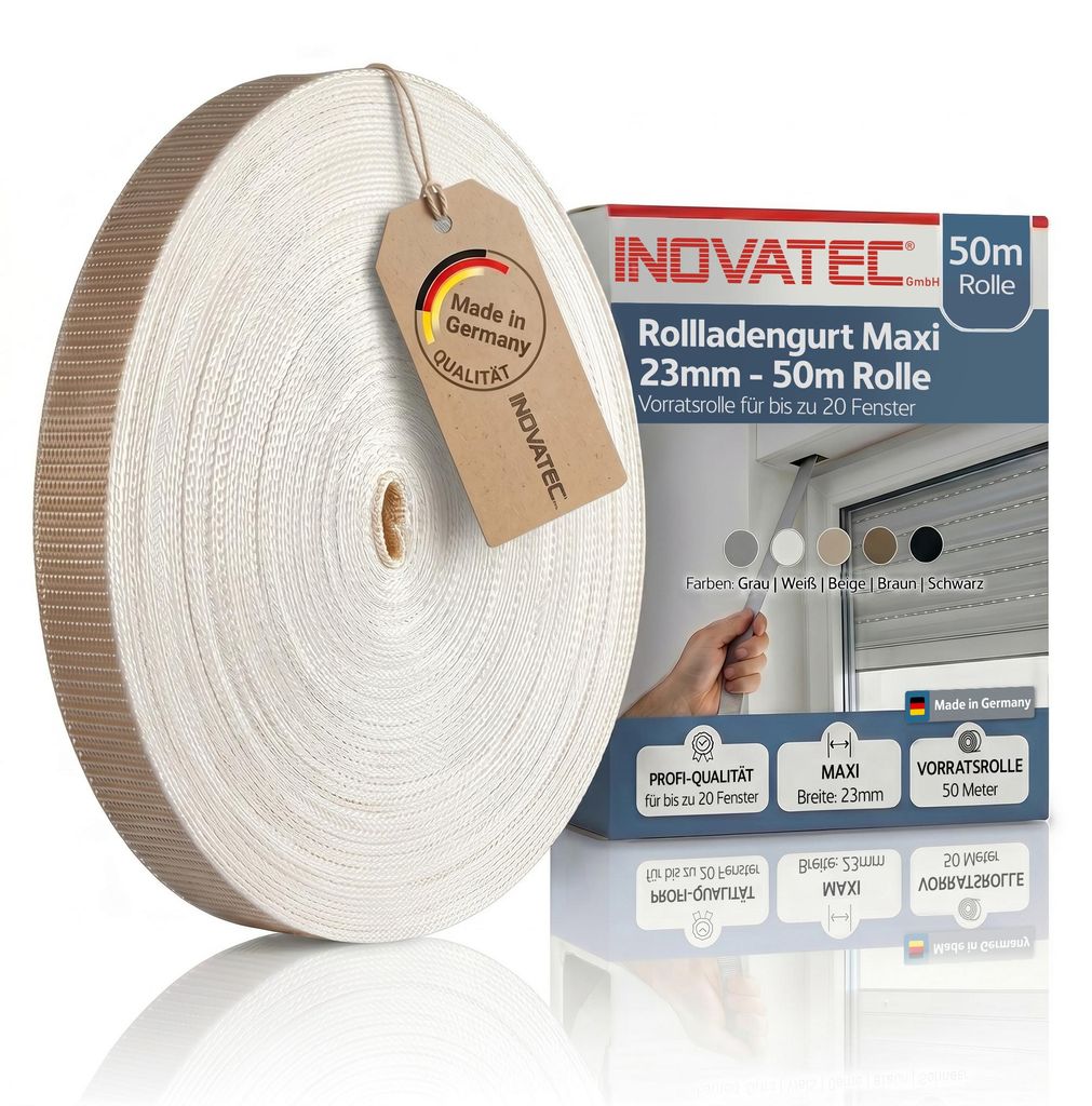 INOVATEC 50 m Rollladen Gurtband Maxi 23 mm beige