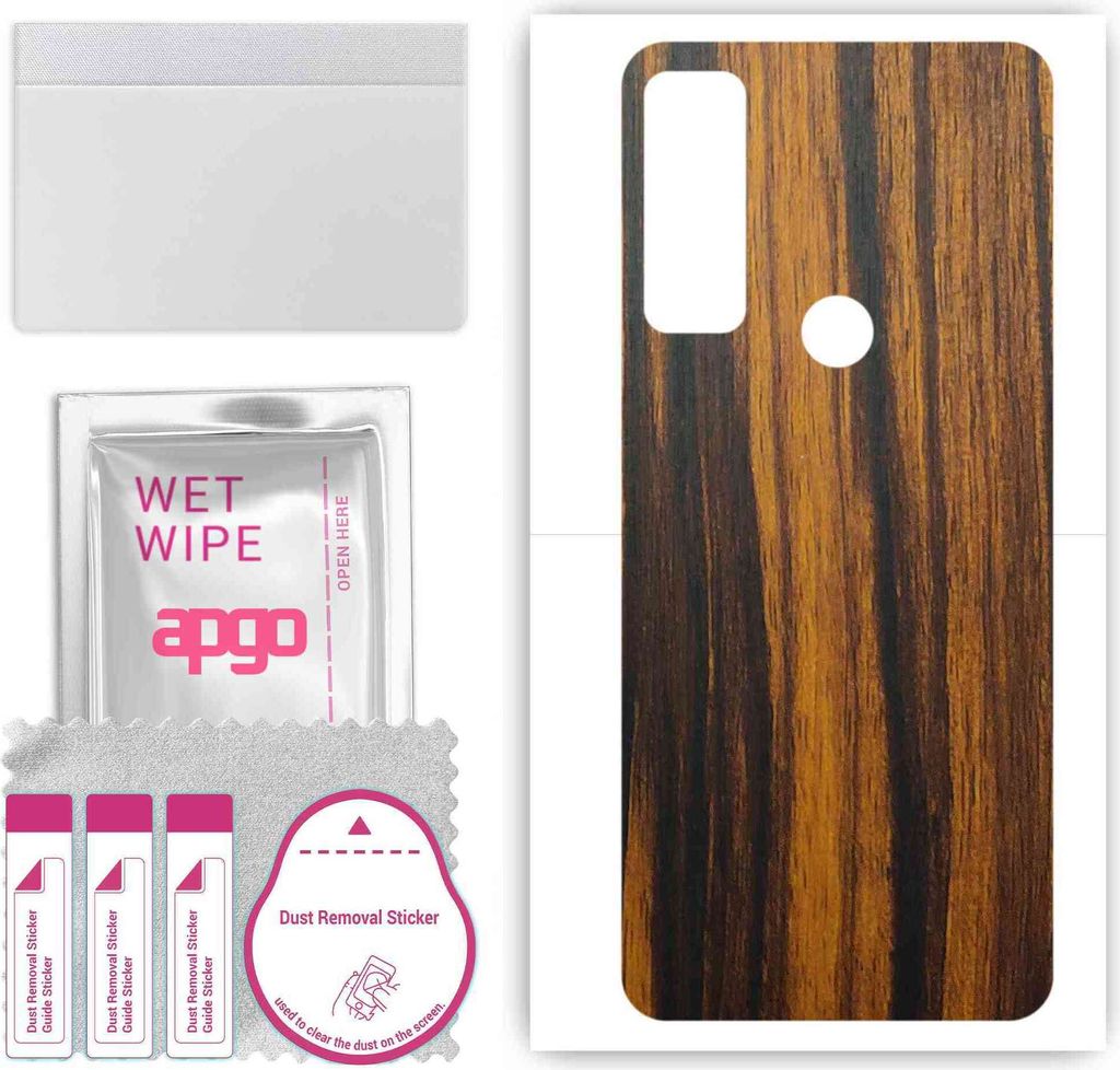 apgo Rückseite Schutzfolie, Skin, kompatibel mit TCL 20 AX 5G, Hinten Displayschutzfolie aus Vinylfolie, kratzfest, einfache Montage - Tigerwood