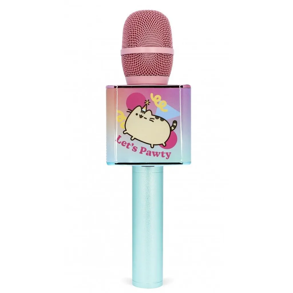 Micro karaoké Pusheen OH167 rechargeable sans fil Coloris Rose et Vert