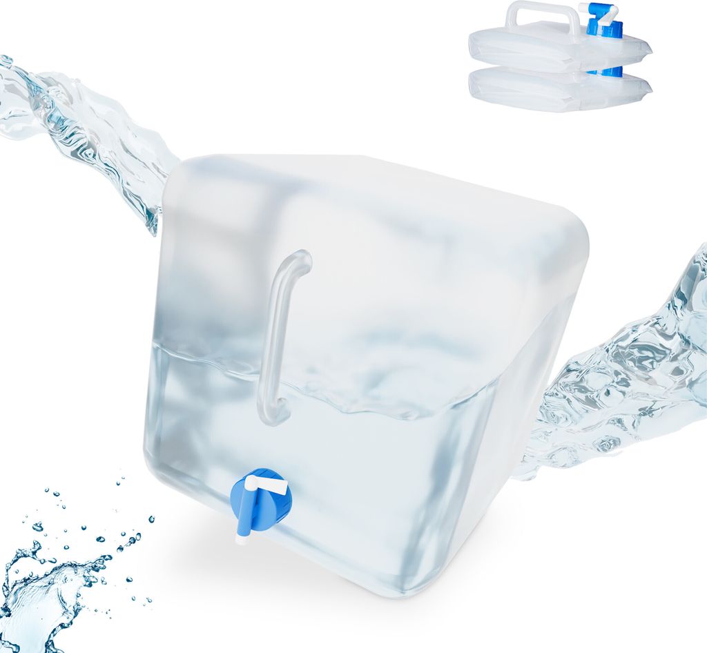 Skládací kanystr na vodu Relaxdays, sada 3 ks, 20 l, Obrázek produktu 