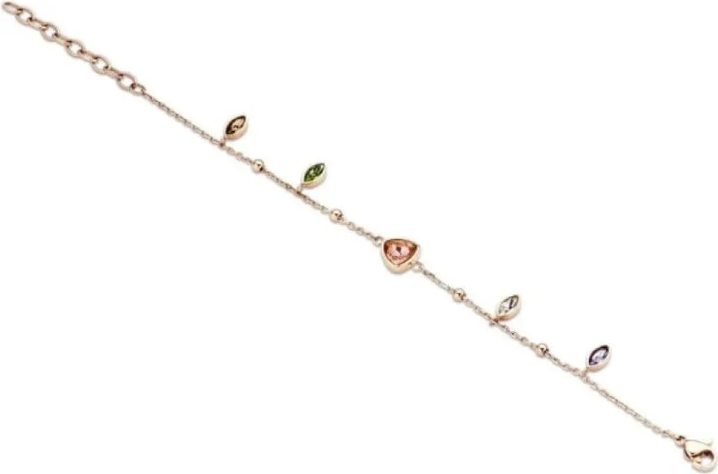 Bracciale Victoria in Oro Rosa 18k con Gemme Rainbow | Tendenza Gioielli 2026