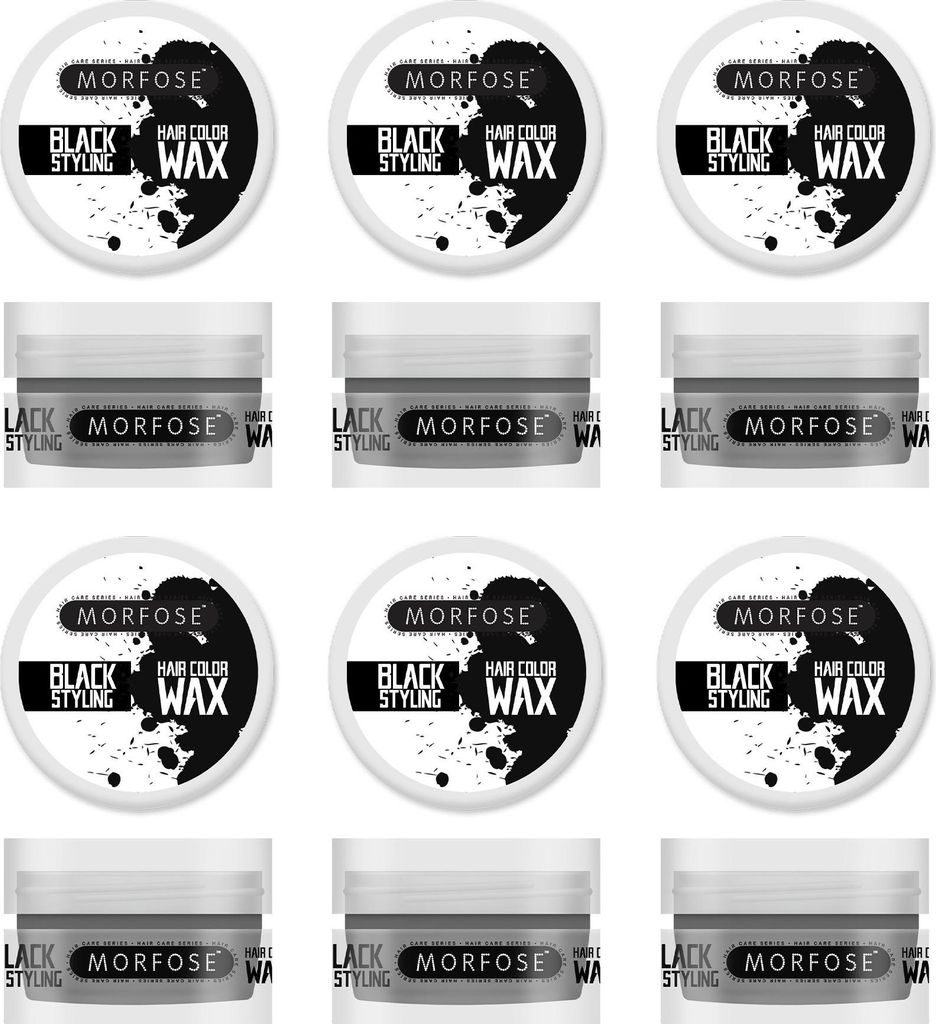 Color Hair Wax Schwarz 6x100 ml