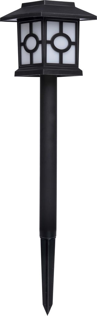 Grundig Solar Gartenleuchten Solarlampen 3 Stück - LED - Batterielebensdauer 6 bis 8 Stunden - für Garten und Balkon - Schwarz