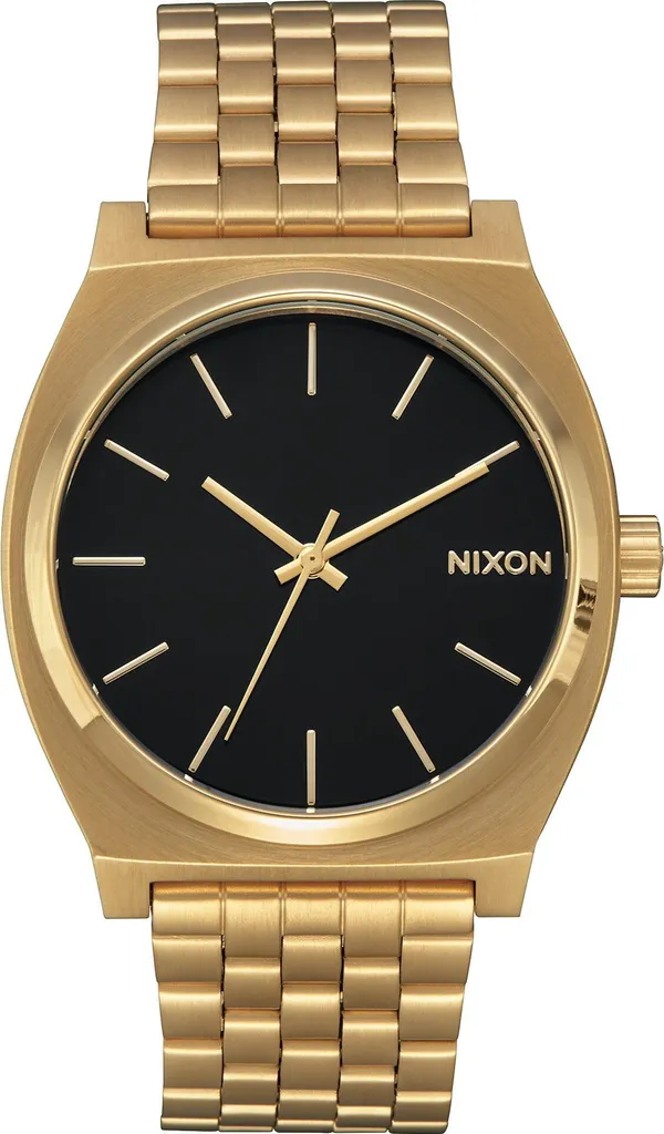 Montre Nixon Time Teller Or et Noir Étanche 100m en Acier Inoxydable