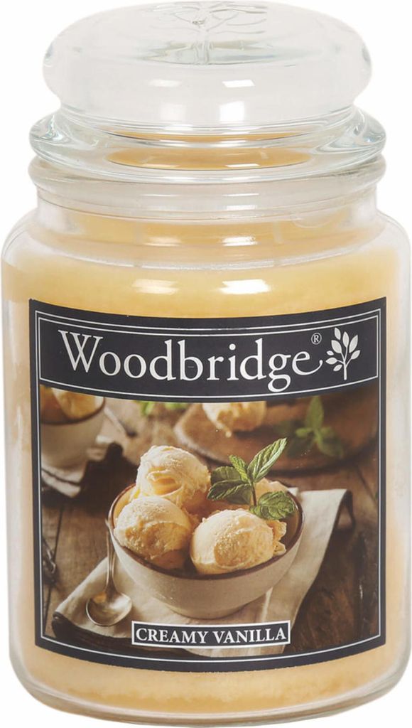 Woodbridge Geurkaars Creamy Vanilla | Brandduur: 130 uur | Productafbeelding 