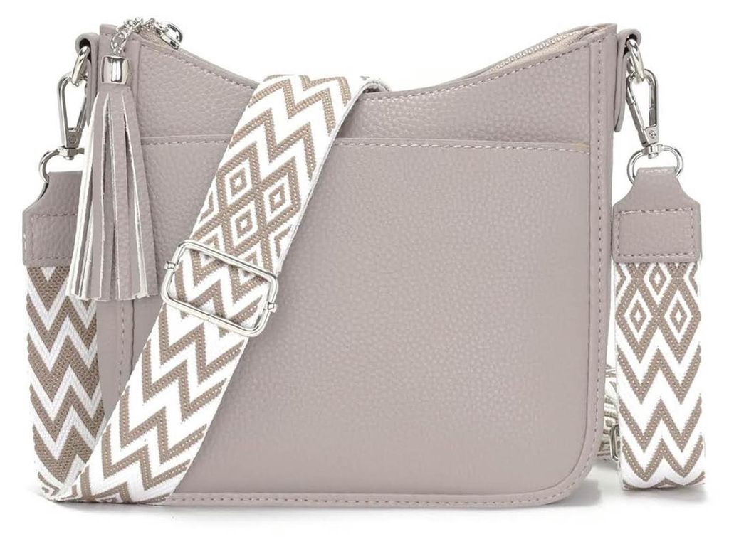 YISUOHOOM Handtasche Damen Mittelgroß Umhängetasche Grau, Produktbild 