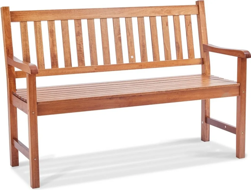 Grand Banc de parc extérieur en bois massif 127 cm - Assise 3 places
