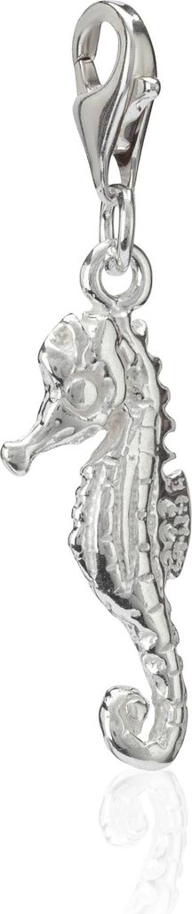 Damen Charm-Anhänger Seepferd 925 Silber 21x9mm Charms für Produktbild 