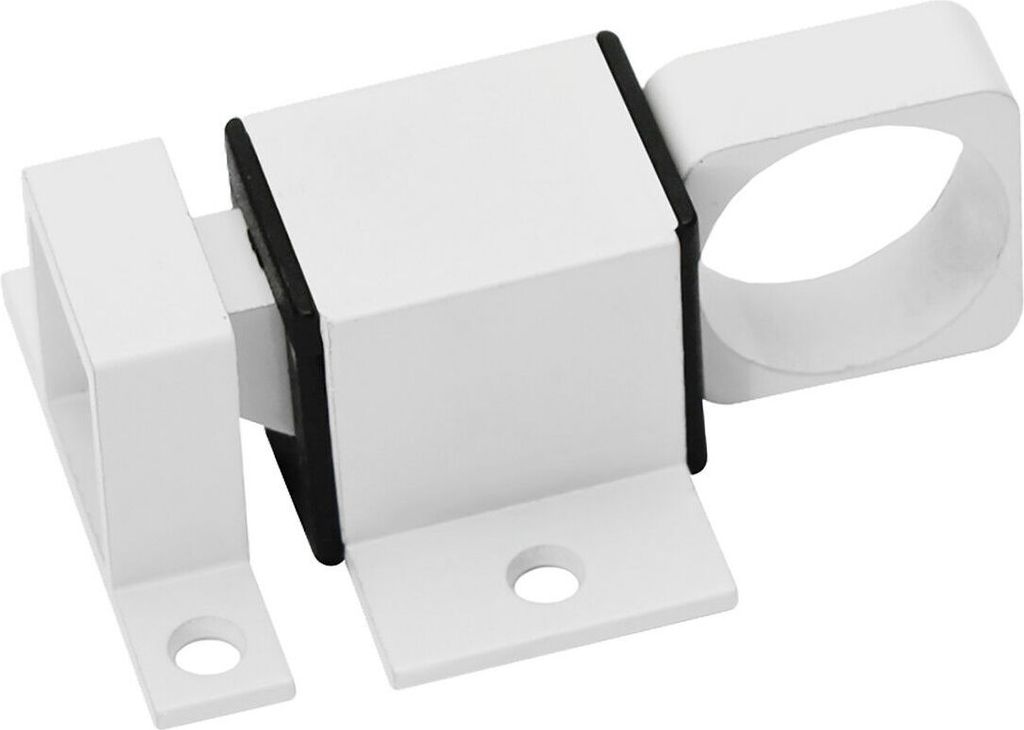 Schnäpper Oberlichtschnäpper Schnappschloss Fensterschloss Federriegel Riegel Weiß