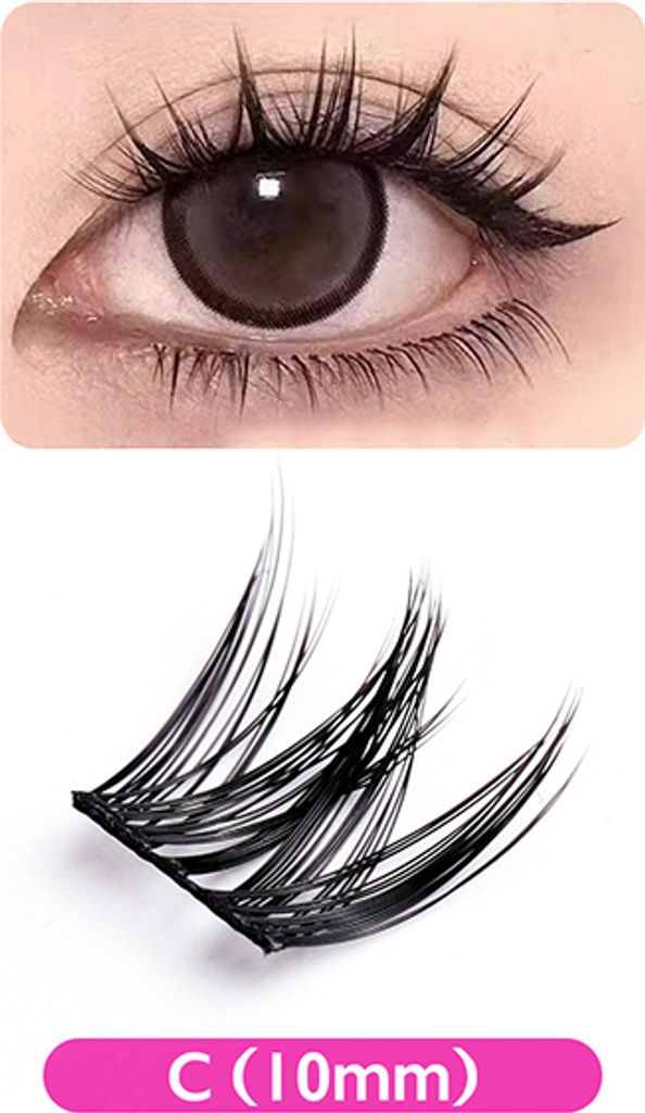 INF Einzelne falsche Wimpern (10 Paare, Hunde-Stil) model 1