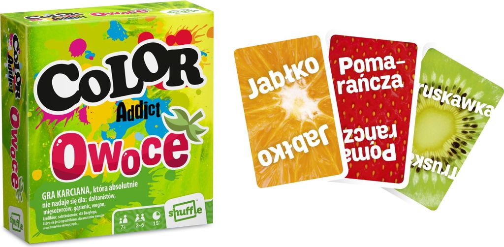 Farbsüchtige Obst Shuffle Game Cartamundi