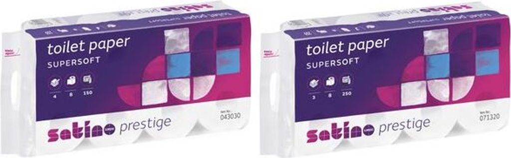 8 Rollen Toilettenpapier 4-lagig weiß 150 Blatt supersoft Produktbild 5