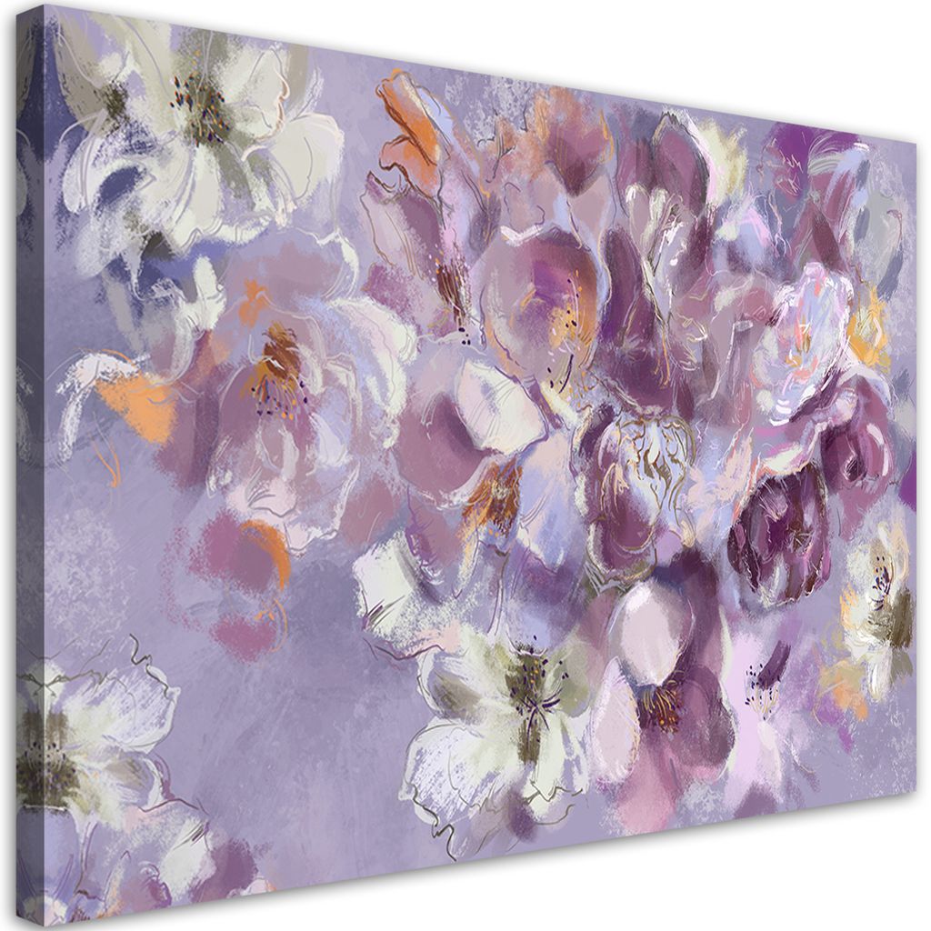 Leinwandbild irisblüte 120x80 cm Feeby lila wandbild bereit zum aufhängen