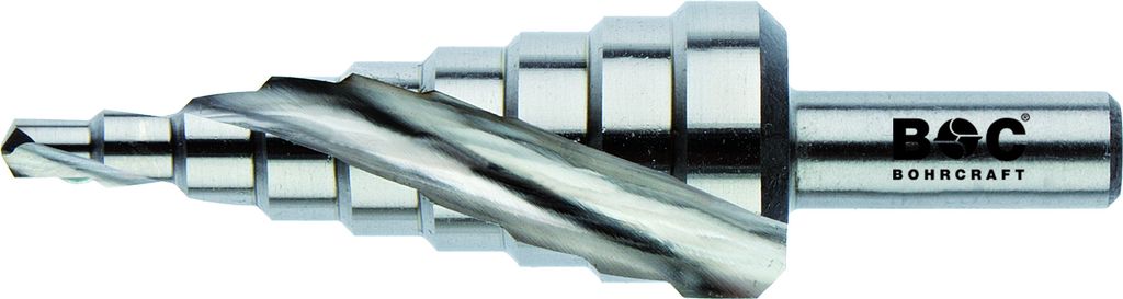 Bohrcraft Senkwerkzeuge Stufenbohrer Spiralnut Stufenbohrer HSS-Spiralnut//Gr.5-S/ 6-37 mm