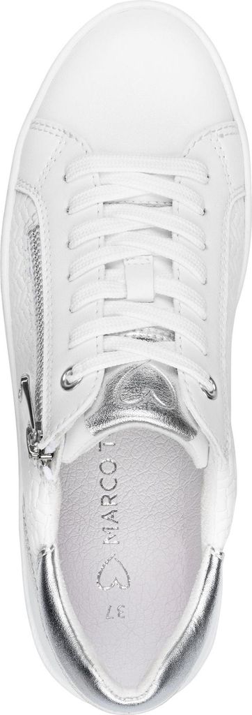 MARCO TOZZI Damen Sneaker mit Plateausohle und Reißverschluss 2-23718-42, Größe:39 EU, Farbe:Weiß