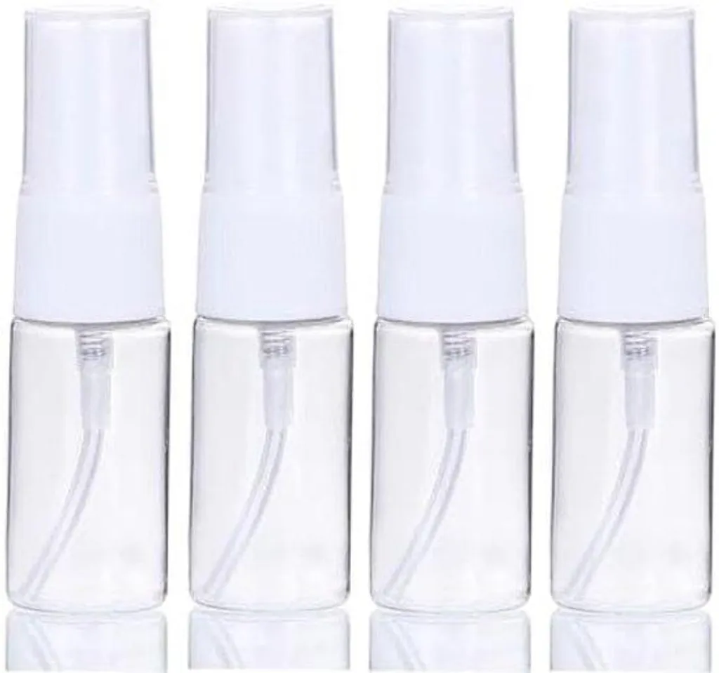 Lot de 4 flacons vaporisateurs rechargeables 20 ml pour voyage transparents