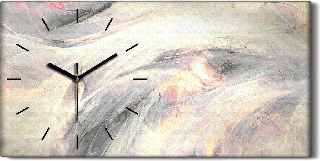 Wandbild Leinwand Bilder Wanduhr Kunstdruck 60x30 Rauch mit Lichteffekt Abstrakt - schwarze Hände