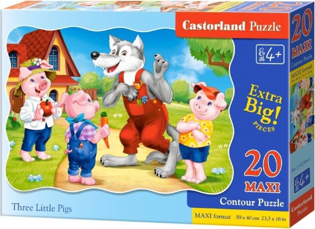 CASTORLAND puzzle 20 MAXI dielikov - Tri malé prasiatka Obrázok produktu 