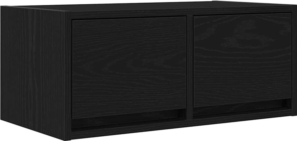 vidaXL TV-Schrank Schwarz Eichen-Optik 60x31x25,5 cm Holzwerkstoff