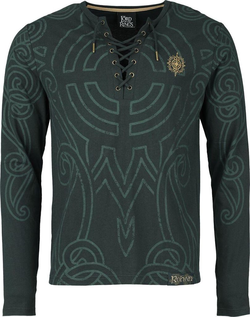 Der Herr der Ringe Langarmshirt Herren Rohirrim grün S
