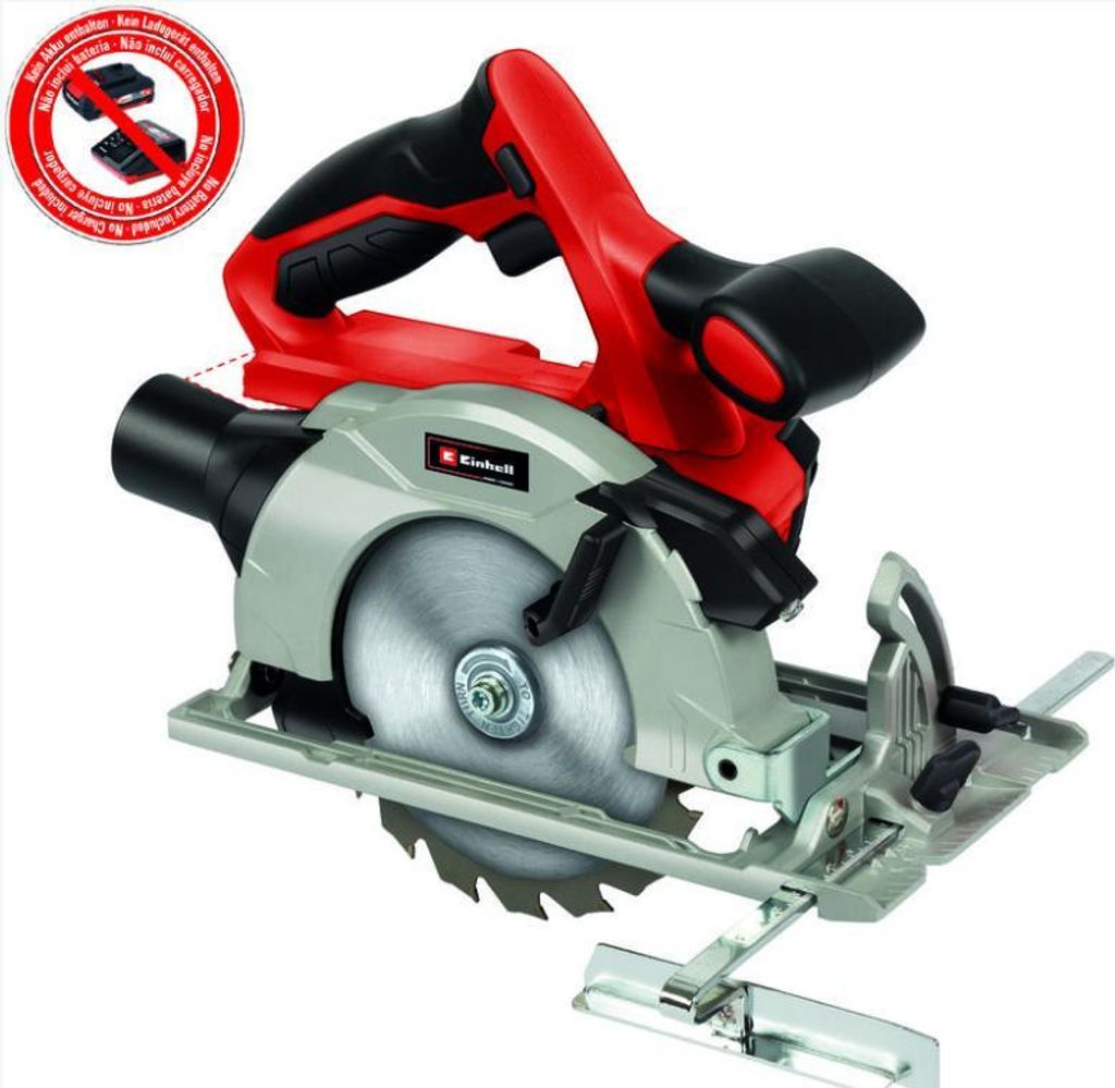 A cordless circular saw is shown against a white background.