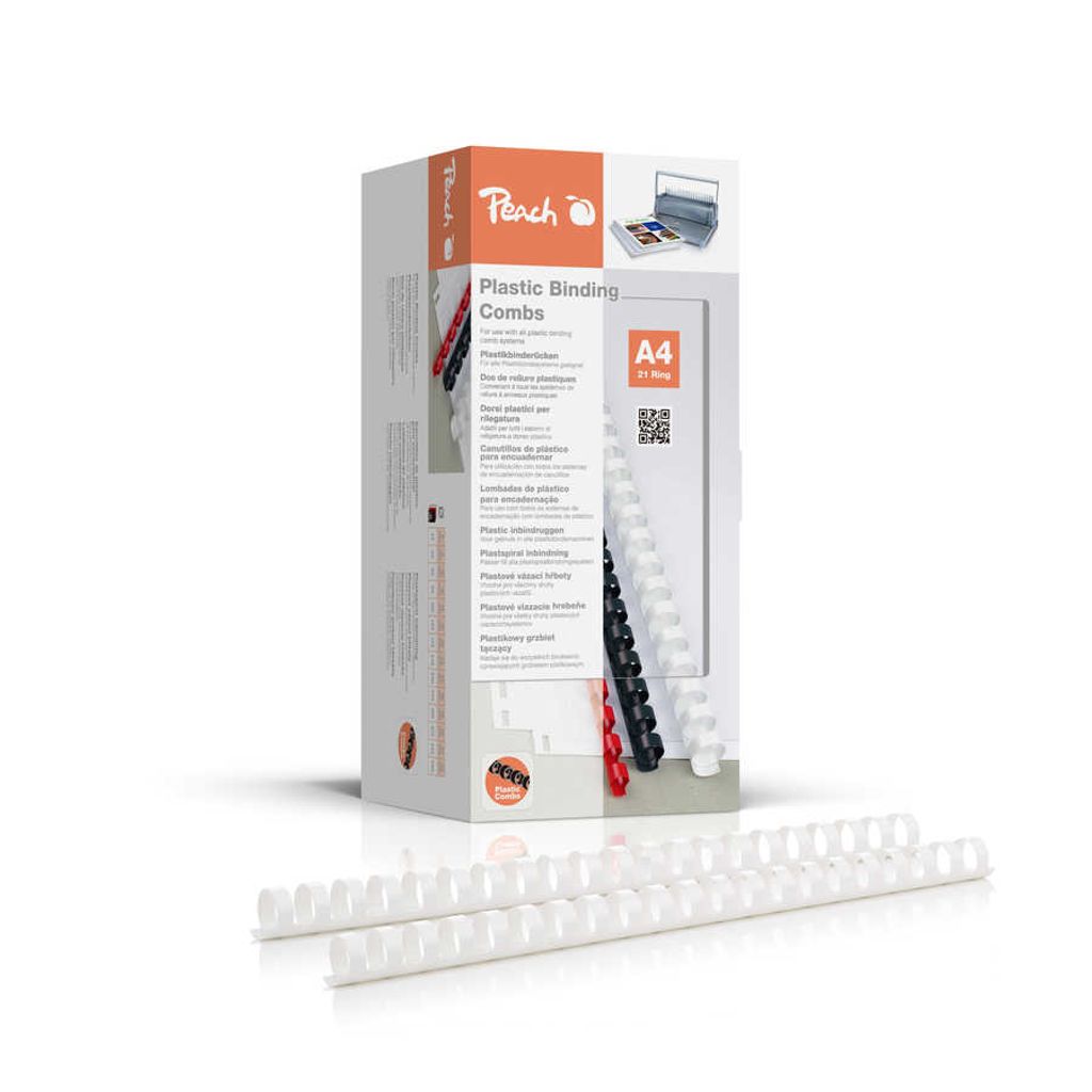 Peach Binderücken weiß 16mm 100er-Pack