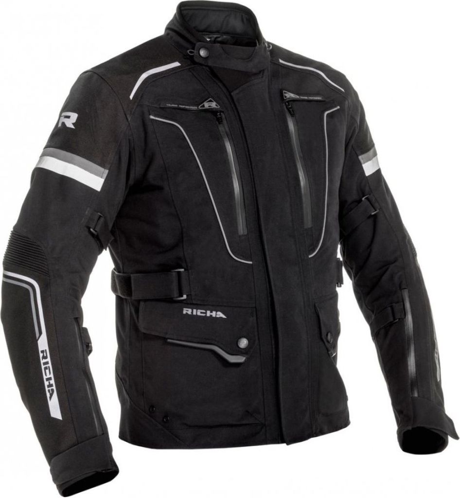 Richa Infinity 2 Pro Damen Motorrad Textiljacke, schwarz/weiß/grau, 2XL