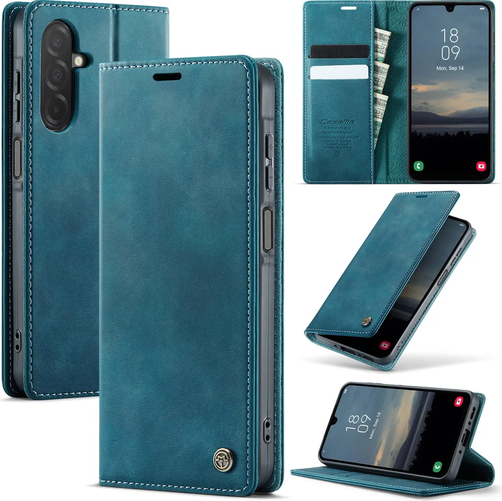 Cover Blu Samsung A26 5G: Protezione RFID e Stand Integrato