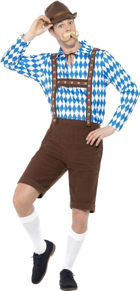 Smiffys - "Bavarian Beer" Kostüm - Herren SM1698 (XL) (Blau/Braun)