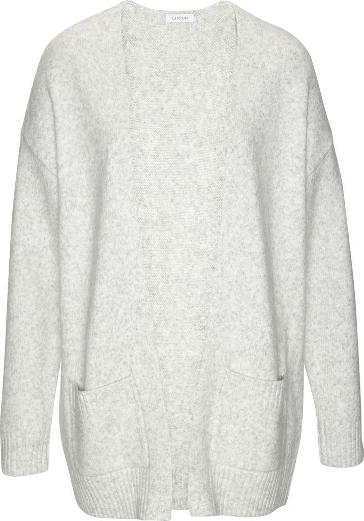 VIVANCE Strickjacke hellgrau meliert Größe 32/34